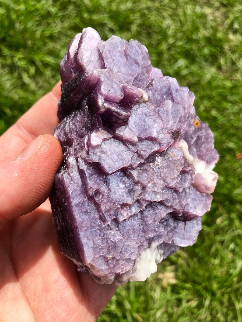 Raw Lepidolite Stone Ex-Quality Raw Lepidolite Crystal Cluster Rough Lepidolite Stone Purple Lepidolite Healing Crystal image 6