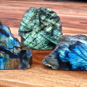 Standing Labradorite Stone - Labradorite Slice - Labradorite Slab - Natural Labradorite Crystal - Labradorite Gift - Great Flash!