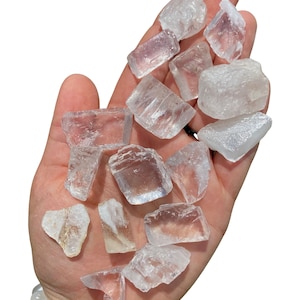 White Calcite Stone (0.5&quot; - 2.5&quot;) - Rough Clear Calcite Crystal - White Calcite Chunk - White Calcite Rough - Natural White Calcite Raw