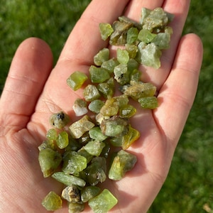 Raw Peridot 1 55 gram stones Rough Peridot Crystal Peridot Stone Healing Crystals & Stones Olivine or Chrysolite Peridot Chunk image 7