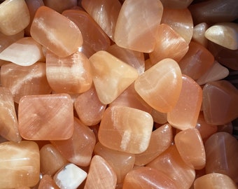 Honey Calcite Tumbled Stone - Multiple Sizes Available - Tumbled Amber Calcite Crystal  - Polished Yellow Calcite Crystals - Golden Calcite