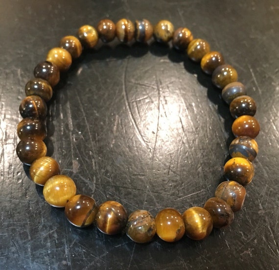 Tiger's Eye Stone Bracelet - Elastic Band