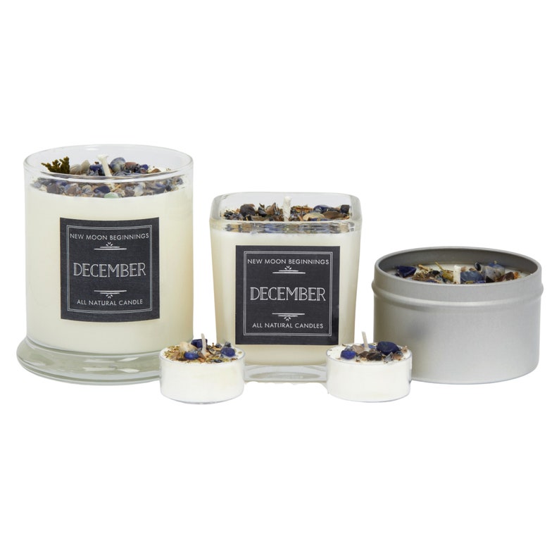 Handmade Birthstone Candles Birth Month Candles Dried Etsy