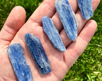 Blue Kyanite (1" - 7") - Raw Blue Kyanite Stone - Blue Kyanite Crystal - Large Blue Kyanite - Rough Blue Kyanite Blade - Raw Kyanite Blade