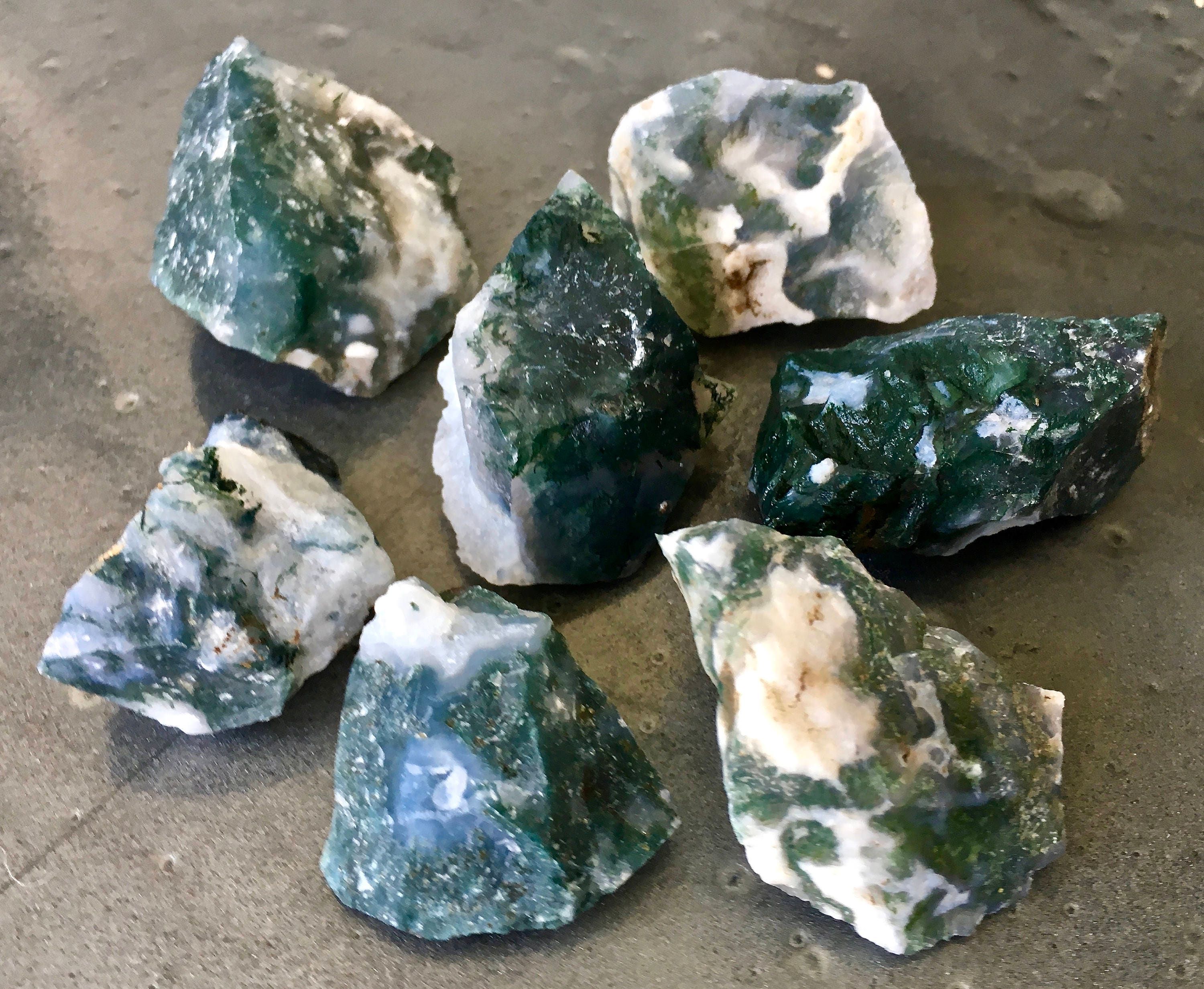 Raw Moss Agate Stone Raw Stones Raw Moss Agate Crystal Etsy Singapore