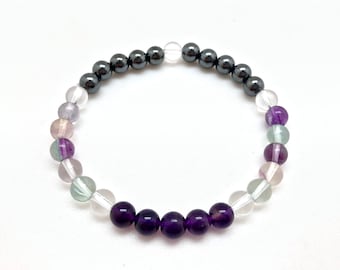 Study and Focus Bracelet - Crystal Bracelet - Crystals for Study - Concentration Intention Crystals - Crystals for Students