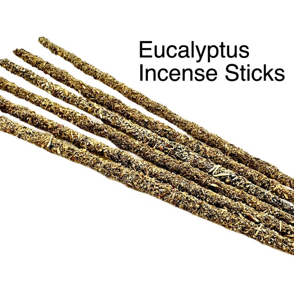 Eucalyptus Incense Sticks (6) - Artisan Handmade Incense - Eucalyptus Aromatherapy - Stick Incense - Smoke Cleansing - Eucalyptus Cleansing