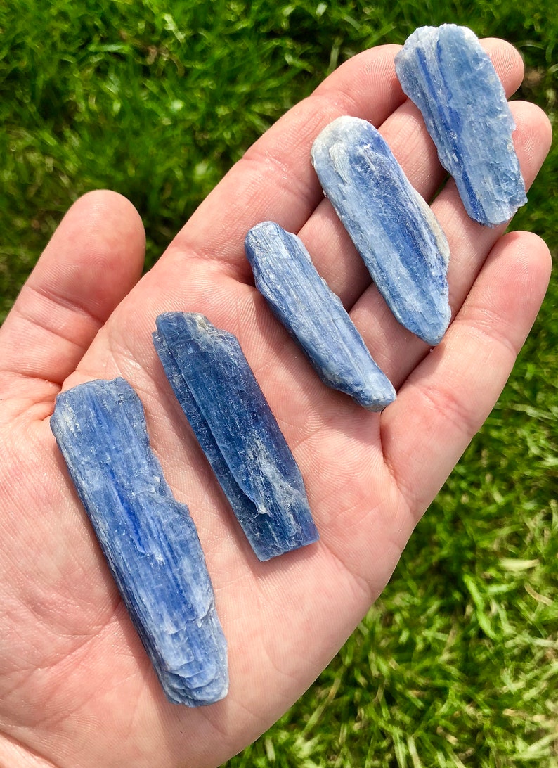 Blue Kyanite 1 7 Raw Blue Kyanite Stone Blue Kyanite Crystal Large Blue Kyanite Rough Blue Kyanite Blade Raw Kyanite Blade image 2