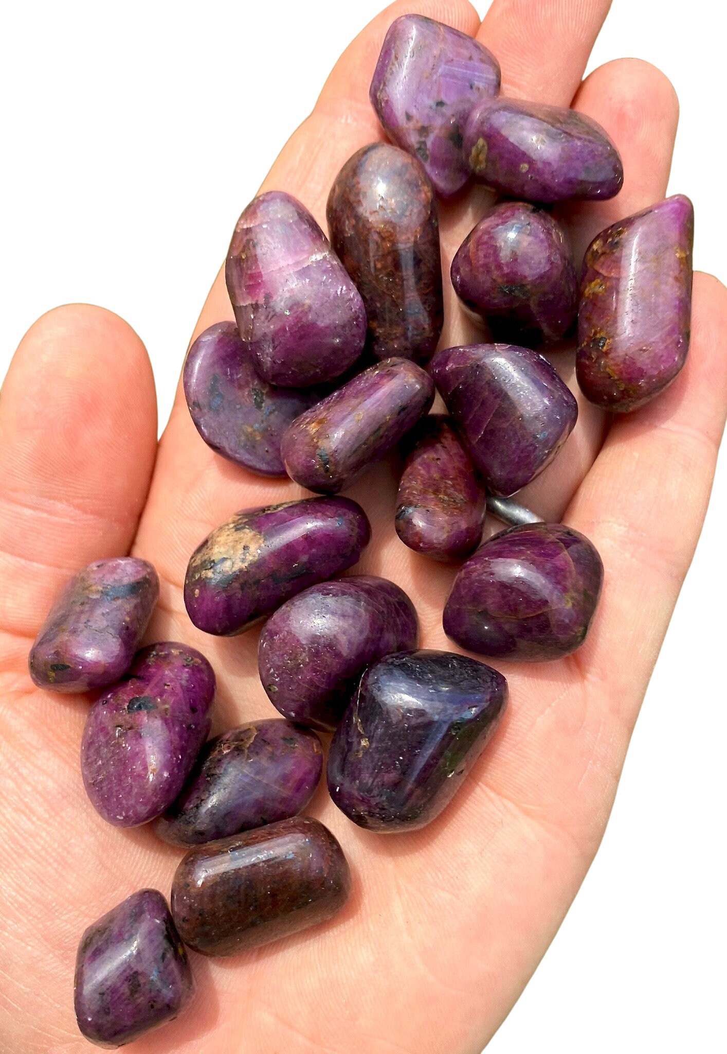 Ruby crystal (0.5" - 1") - ruby stone - ruby tumbled stone …