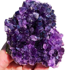 Raw Amethyst Crystal Cluster (1.5" to 6") - Grade A - Amethyst Cluster - Rough Amethyst Geode - High Quality Purple Amethyst - Druze Cluster