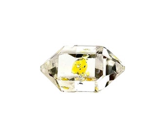 Petroleum Quartz Crystal (.25" - .75") Natural Golden Petroleum Crystal Quartz - UV Reactive Diamond Quartz - Quartz w/ Petroleum Inclusions