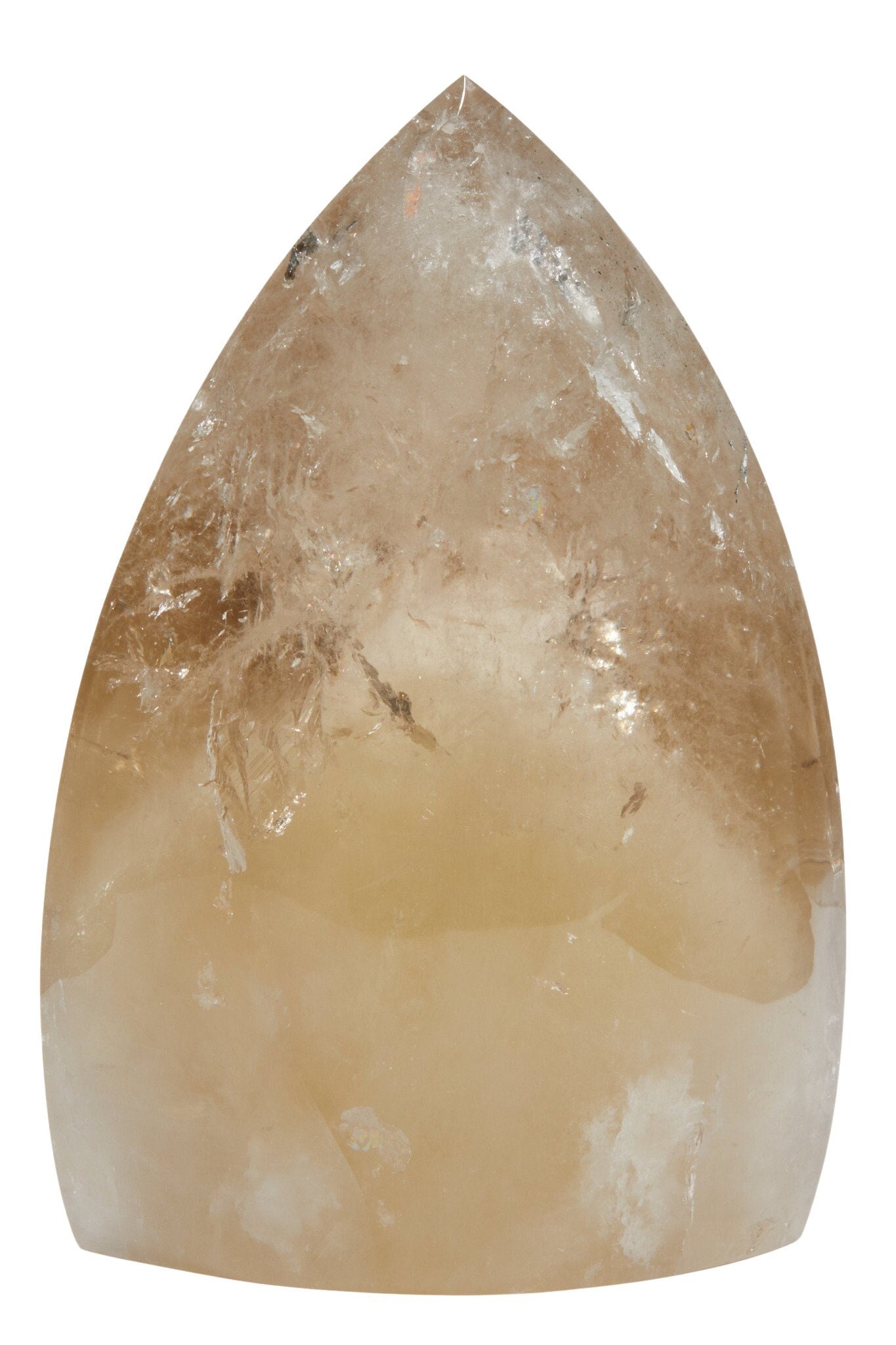 Polished Citrine Point - Natural Crystal Standing Tower Freeform Decor 37