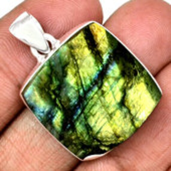 Raw Crystal Jewelry Spiritual Gifts for Birthday Raw Labradorite Pendant Natural Stone Necklace