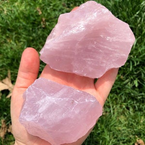 Raw Rose Quartz Crystal 0.5 7 Grade A Rose Quartz Stone Raw Pink Quartz Crystal Rough Rose Quartz Healing Crystal for Heart Chakra image 7