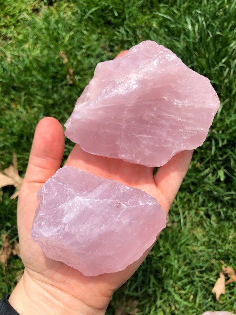 Raw Rose Quartz Crystal 0.5 7 Grade A Rose Quartz Stone Raw Pink Quartz Crystal Rough Rose Quartz Healing Crystal for Heart Chakra image 7