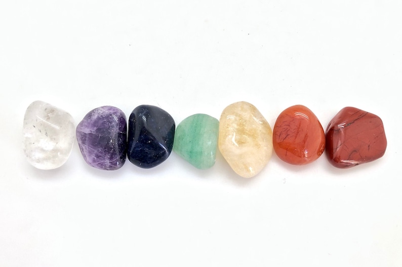Seven Chakra Crystal Set - 7 Chakra Set - Tumbled Chakra Stone Set - Beginner Crystal Set - Cleansing Crystal - Chakra Balancer - Chakra Kit image 7