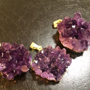 Natural Amethyst Pendant Necklace - Uruguayan Crystal On Leather Cord, Unisex Spiritual Jewelry - View #13