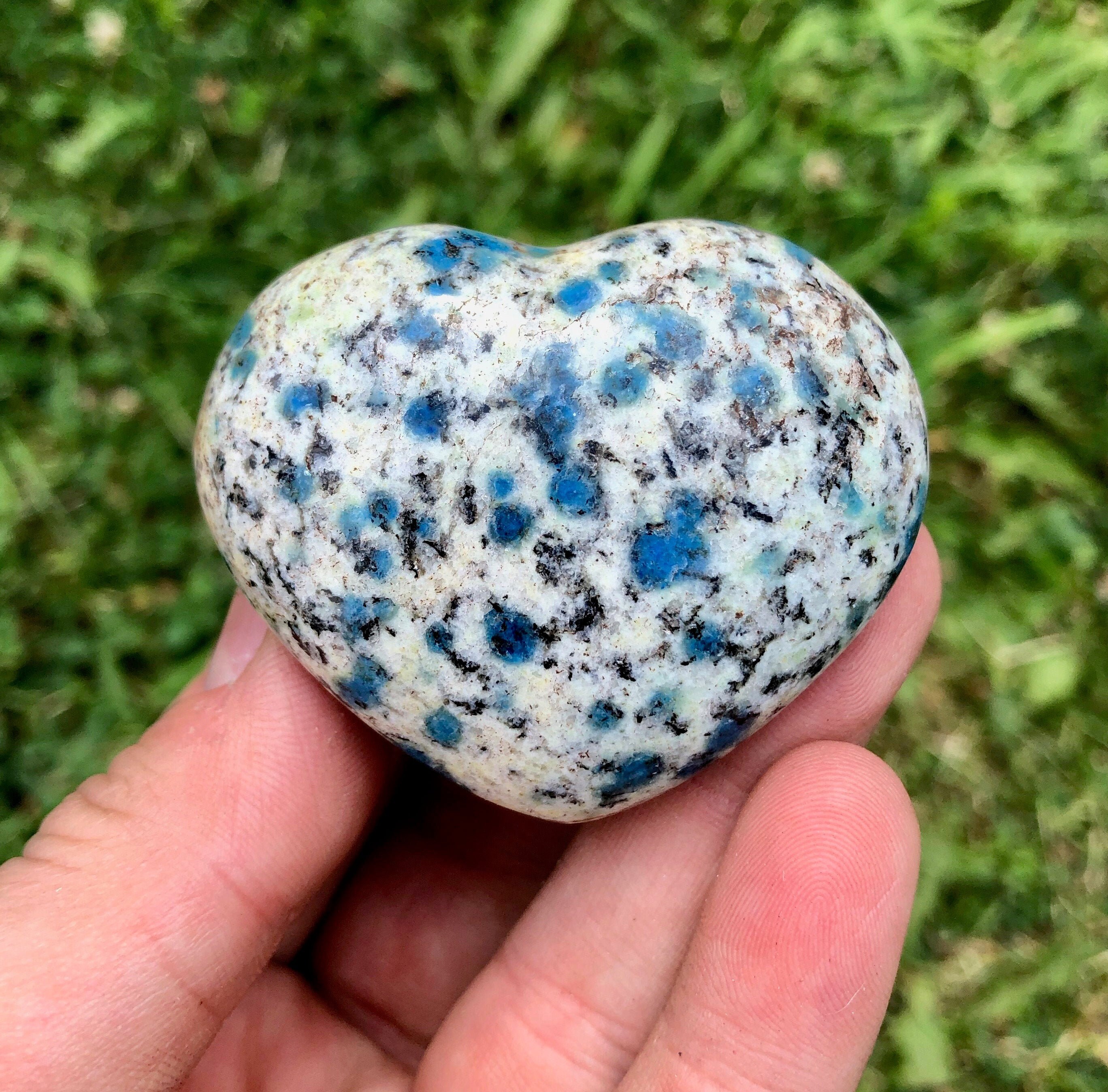 K2 Stone azurite in Quartz Stone Heart K2 Blue Stone K2 - Etsy