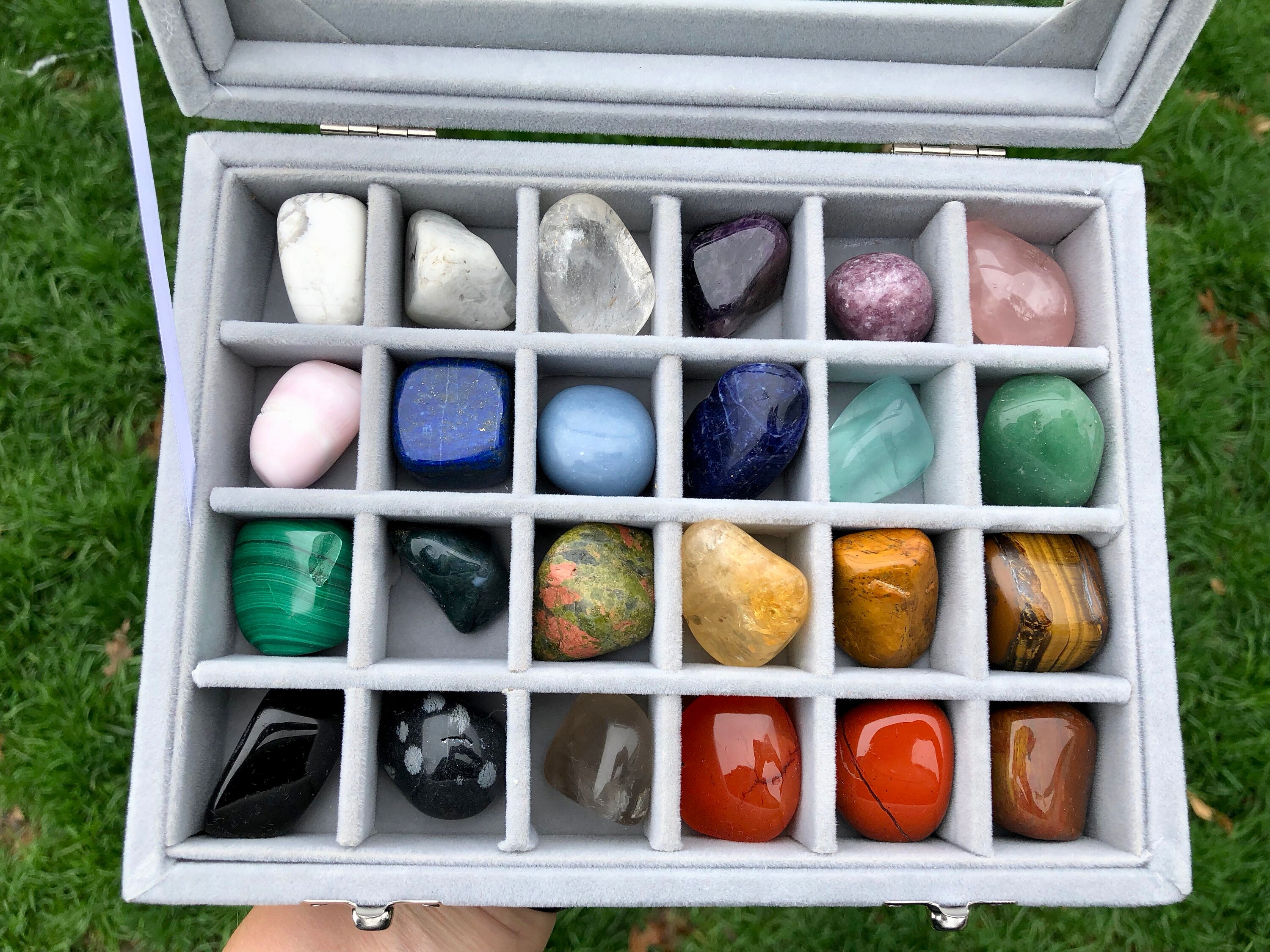 Tumbled Stone Crystal Box healing crystals and stones set Etsy