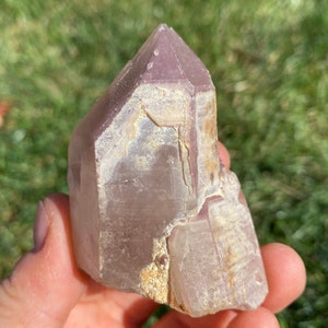 Raw Lithium Quartz Point - Lavender Lithium Quartz Crystal - Rough Lithium Quartz - Large Lithium Quartz Crystal Point - Crystal Specimen 35