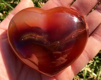 Karneol Stein Herz - Karneol Herz Kristalle - Karneol Kristall - Sakral Chakra Steine- Kristalle und Steine - Kristallherz