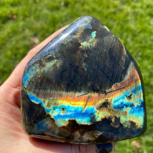 Standing Spectrolite Stone - All Polished Labradorite Free Form - Extra Quality Labradorite Crystal - Spectrolite Crystal Decor - 118