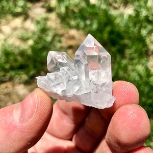 Raw Clear Quartz Cluster (0&quot;-5&quot;) Extra Quality - Rough Clear Quartz Crystal Cluster - High Grade Clear Quartz Point Cluster - Great Quality!