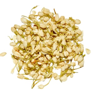 Fleur de jasmin séchée (0,5 oz) Fleurs séchées - Pot de fines herbes pour mijoter - Herbes séchées pour le thé - Herbes pour bougies - Outils d'apothicaire