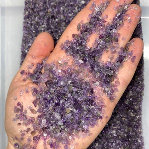 Amethyst Crystal Sand 2mm - 3mm (1lb bag) Amethyst Stone Chips - Crystal Sand - Crystals for Candles - Crystal Sand- Amethyst Gemstone Chips
