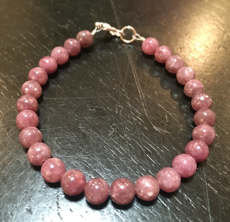 Lepidolite Bracelet Healing Crystal Bracelet Lepidolite Etsy
