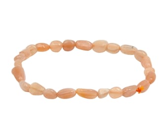 Moonstone Sunstone Crystal Bracelet - Nugget Moonstone Sunstone Bracelet - Sun and Moon Gemstone - Sunstone Crystal Moonstone Crystal