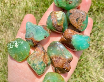 Chrysoprase XL Tumbled Stone - Tumbled Chrysoprase Crystal - Multiple Sizes Available - Large Chrysoprase Stone - Polished Green Chrysoprase