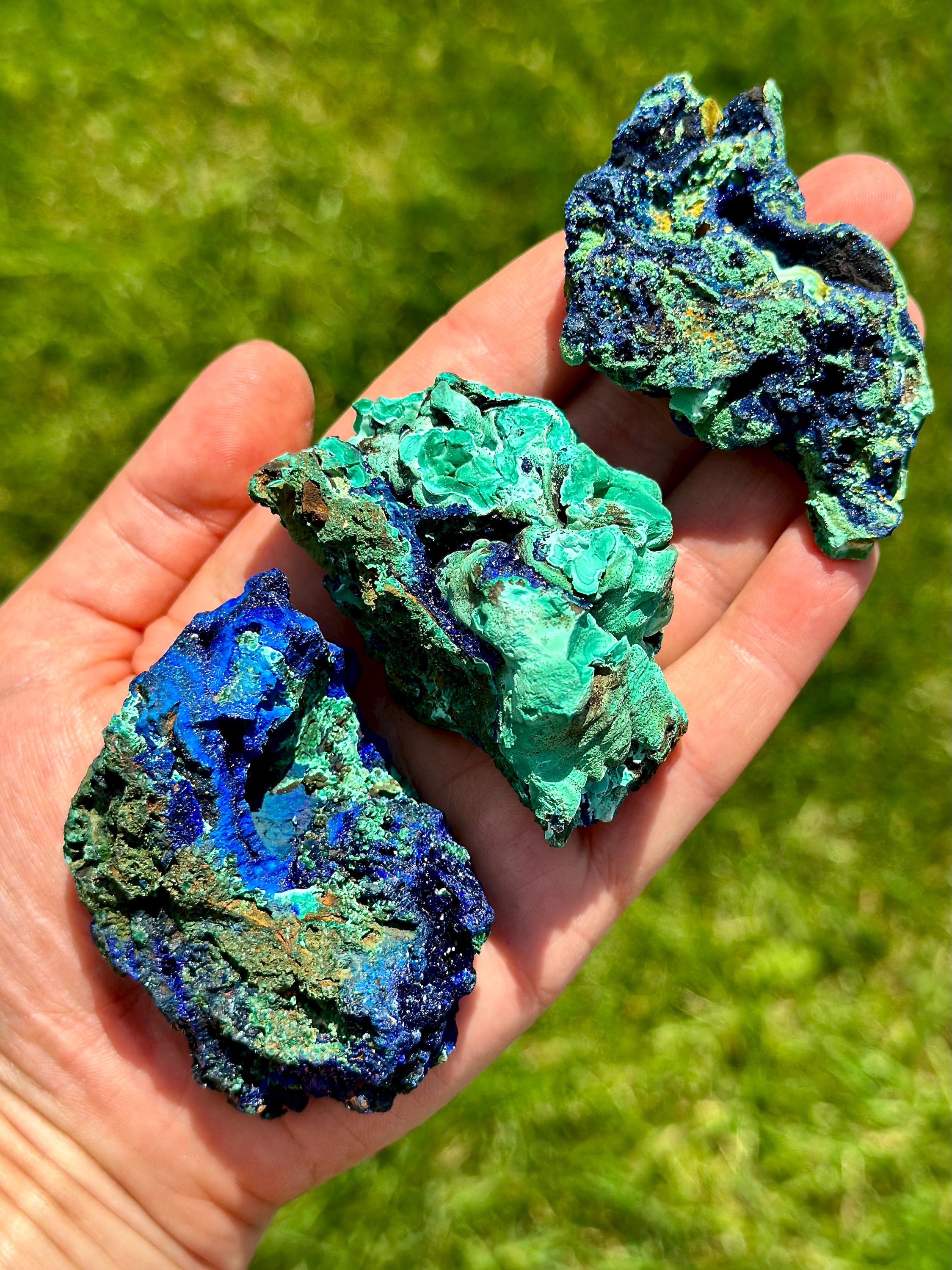 原石のアズライト - アズライトマラカイト石 - 原石のアズライト石