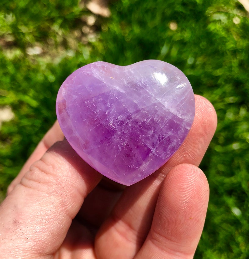 Amethyst Heart Amethyst Crystal Heart Amethyst Geode Etsy