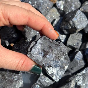 Raw Galena - Rough Galena Crystal - Galena Raw - Galena from Morocco - Raw Galena Mineral Specimen - Raw Silver Crystal - Galena Stone Rough image 10
