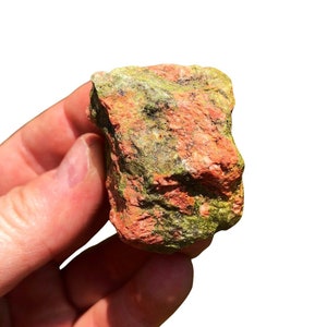 Raw Unakite Stone Unakite Rough Stones Unakite Raw Natural Unakite Crystal Raw Healing Crystals & Stones Rough Unakite Crystal image 1