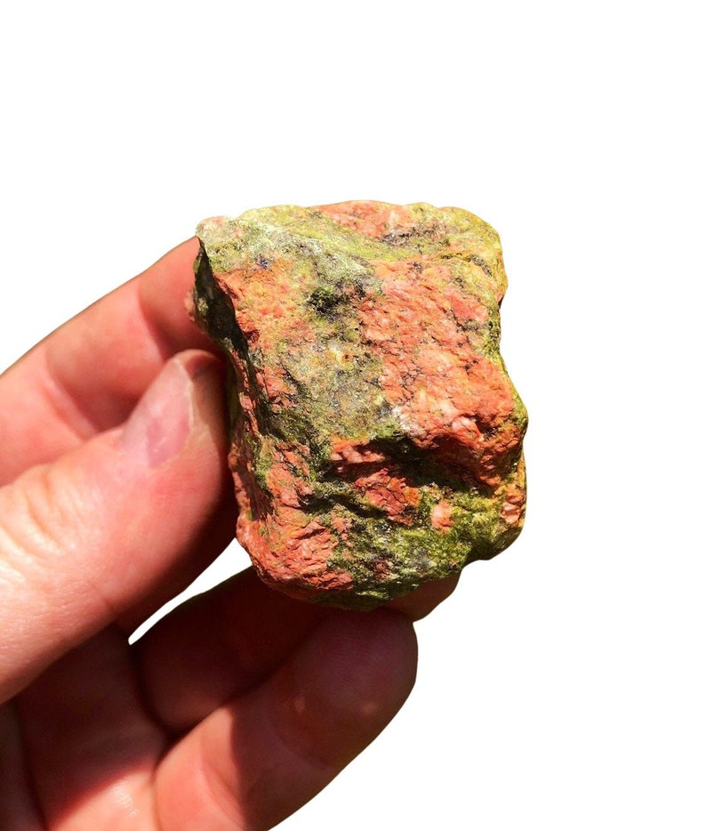 Raw Unakite Stone Unakite Rough Stones Unakite Raw Natural Unakite Crystal Raw Healing Crystals & Stones Rough Unakite Crystal image 1