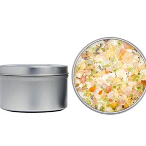 Positive Energie Kerzen - Kristall & Kräuter Kerze - Soja Aromatherapie Kerze mit Sonnenstein, Citrin - Positive Energie Kristall Kerze - Handgemacht! 8oz Round Tin