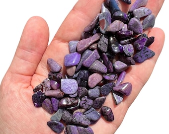 Sugilite Tumbled Stone - Multiple Sizes Available - Mix Grade - Tumbled Sugilite Chip Crystal - Polished Sugilite Gemstone - Purple Crystal