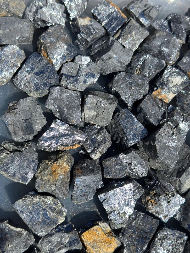 Raw Galena - Rough Galena Crystal - Galena Raw - Galena from Morocco - Raw Galena Mineral Specimen - Raw Silver Crystal - Galena Stone Rough image 4