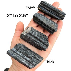 Black Tourmaline Crystal (0.5" - 9") Black Tourmaline Raw - Black Tourmaline Chunk - Raw Black Tourmaline - A Grade Black Tourmaline Raw image 3