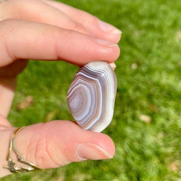 Botswana Agate Tumbled Stone - Multiple Sizes Available - Tumbled Botswana Agate Crystal - Polished Botswana Agate - Banded Agate Gemstone