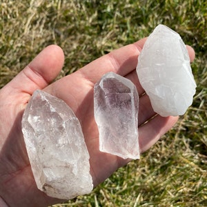 Clear Quartz Crystal Point Grade AB Quartz Raw Quartz Point Crystal Crystal Quartz Genuine Brazilian Quartz Quartz Crystal Point image 3