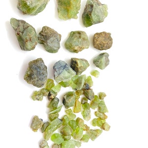 Raw Peridot 1 55 gram stones Rough Peridot Crystal Peridot Stone Healing Crystals & Stones Olivine or Chrysolite Peridot Chunk image 5