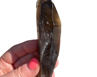 ペレの夢のレムリアンシトリン、カスタムスタンド付き、290g、希少品