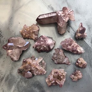 Lithium Quartz Cluster Lithium Quartz Crystal Raw Lithium Quartz Crystal Cluster Rough Pink Lithium Quartz Natural Brazilian Quartz image 10