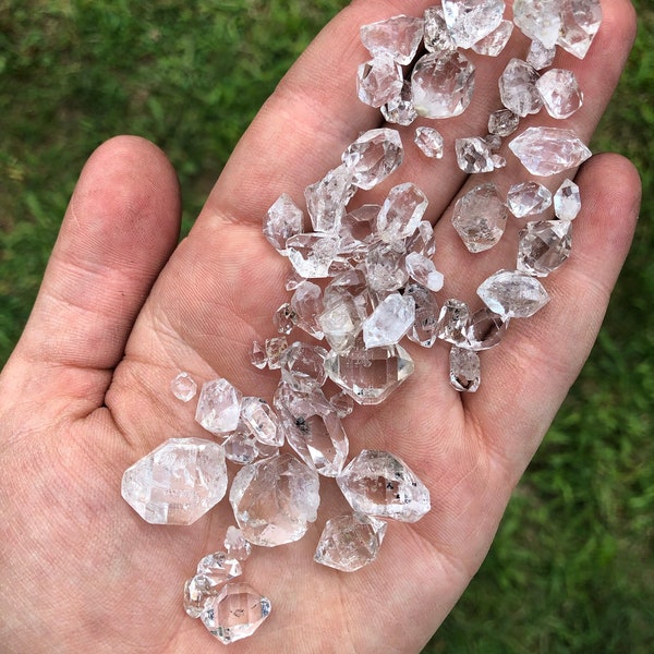 Raw Herkimer Diamond Crystals (Grade A) - Natural Herkimer Diamonds 5mm - 15mm - Herkimer Diamond Quartz Crystals - Herkimer Diamond Raw