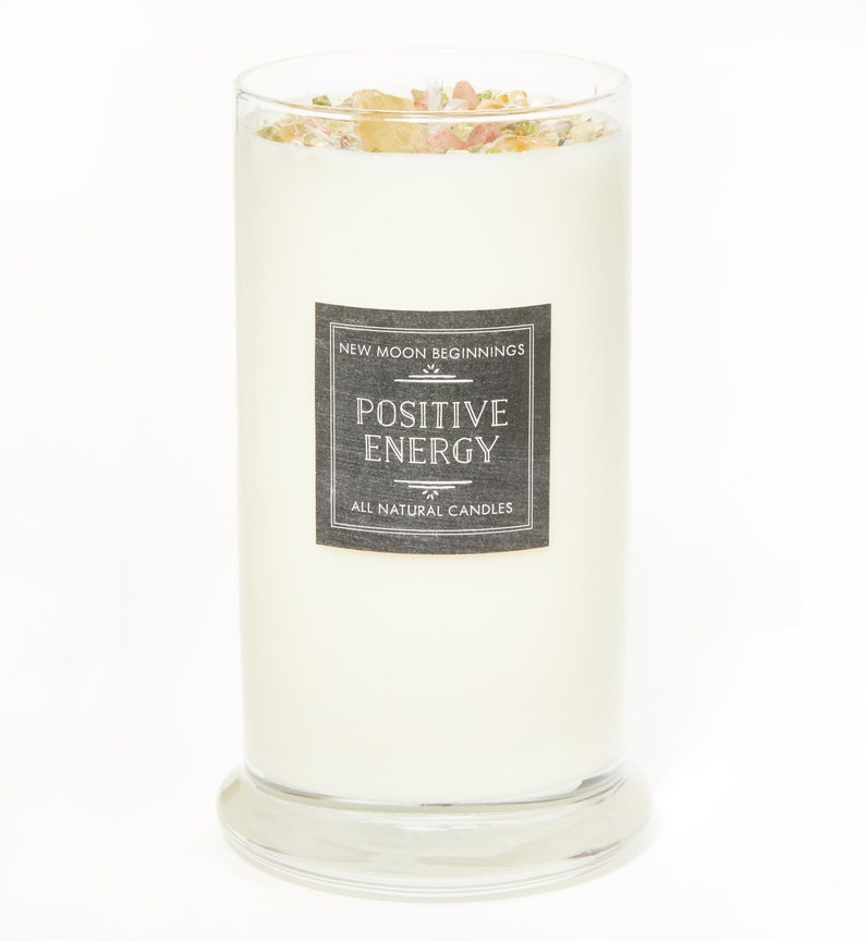 Positive Energy Candles Crystal & Herb Candles Etsy
