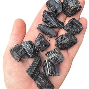 Raw Black Tourmaline Log 0.5 9 A-Grade Rough Black Tourmaline Stone Natural Black Tourmaline Crystal Several Sizes From Brazil image 10