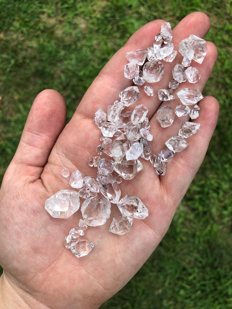 Raw Herkimer Diamond Crystals Grade A Natural Herkimer Diamonds 5mm 15mm Herkimer Diamond Quartz Crystals Herkimer Diamond Raw image 6